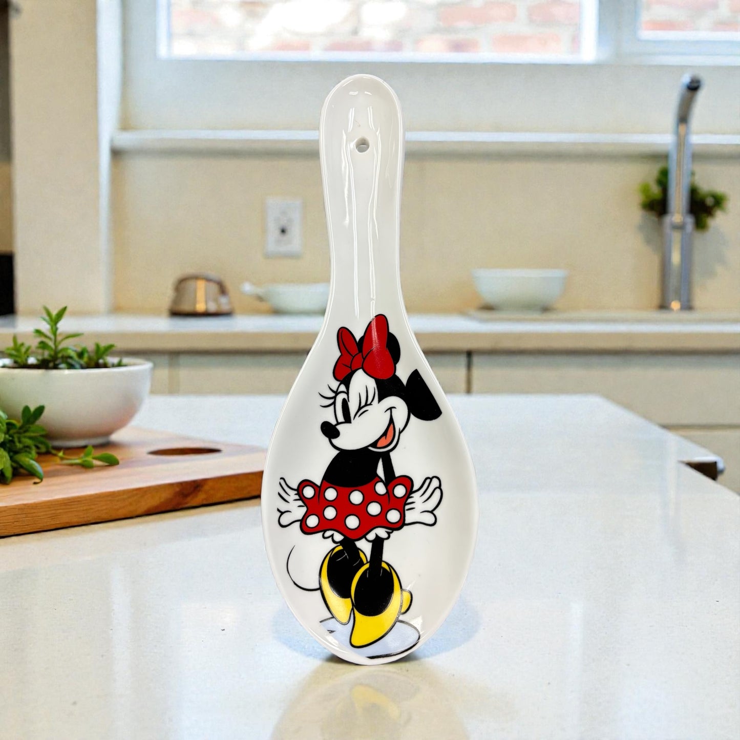 White Minnie Mouse Spoon Rest - LIMITED STOCK