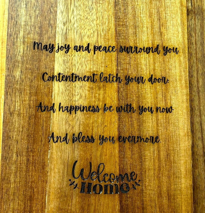 Welcome Home Cutting Board